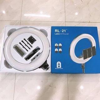 Đèn Livestream RL-21 size 54cm cỡ lớn, 3 Kẹp ĐT Kèm Điều Khiển
