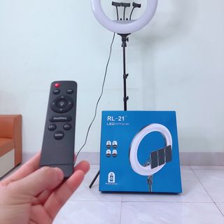 Đèn Livestream RL-21 size 54cm cỡ lớn, 3 Kẹp ĐT Kèm Điều Khiển