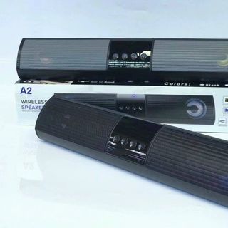 Loa Bluetooth A2 Siêu Bass Dáng Dài 2 Loa, Kèm Đèn Nháy, Hỗ Trợ AUX, USB