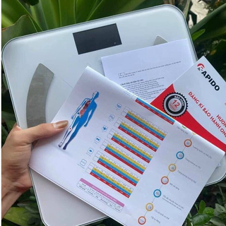 Cân sức khỏe thông minh Rapido RSB01-S (Có bluetooth) trắng
