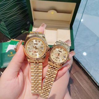 ĐỒNG HỒ ROLEXX COUPLE MẶT VI TÍNH CAO CẤP