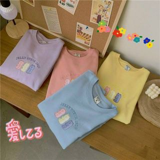 Áo sweater tay phồng in nổi jelly bao rẻ bao đẹp