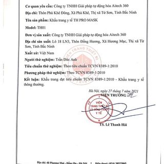 KHẨU TRANG Y TẾ N95 TH PRO MASK 5 LỚP CÓ VAN - 20 CÁI/HỘP