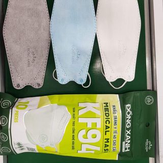 Khẩu trang kf94 4D Đồng Xanh