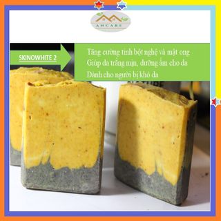 Xà Bông Thiên Nhiên trị Mụn Lưng/Viêm da Nghệ Gừng Skinowhite 100g
