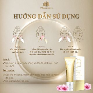 sữa rửa mặt ngừa mụn trắng da magic skin