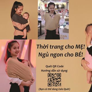 Địu vải em bé sling Cao Cấp 2Em ngủ ngon - chỉnh Size - Trợ lực - 0-24 tháng mềm mại, thoáng khí, co giãn 369K