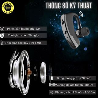 Tai nghe bluetooth V9 trọn bộ full phụ kiện kèm hộp bảo vệ