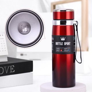 Bình Giữ Nhiệt Inox Bottle Sport 1000ML INOX Có Dây Xách