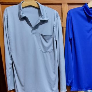[XẢ KHO GIÁ RẺ]Áo thun nam dài tay cổ bẻ có túi chất liệu vải thun mặc mát, freesize từ 50kg đến 65kg