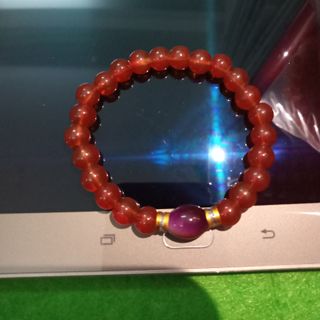 Chuỗi đeo tay mẫu mới màu đỏ mix charm