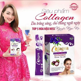 HÀNG CÔNG TY GIÁ SỈ - Collagen đậu biếc măng cụt giúp trắng da , đẹp da , chống lão hóa , hộp 30 gói giá sỉ