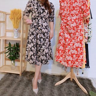 Đầm nhún eo
