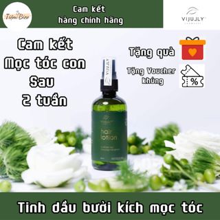 Tinh dầu xịt bưởi Vijully kích mọc tóc sau 2 tuần, trị rụng trị hói, chiết xuất hoàn toàn từ tinh dầu vỏ bưởi, chai 100ml