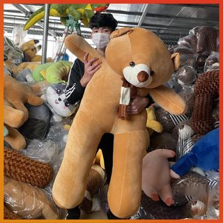 Gấu Bông Teddy Khăn, Thú Nhồi Bông Cao Cấp Quà Tặng Đáng Yêu Chất Liệu Vải Nhung Hàn Quốc Size 1m-1m3