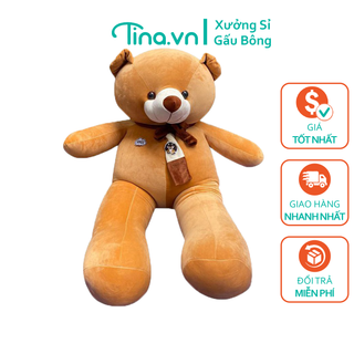 Gấu Bông Teddy Khăn, Thú Nhồi Bông Cao Cấp Quà Tặng Đáng Yêu Chất Liệu Vải Nhung Hàn Quốc Size 1m-1m3 giá sỉ