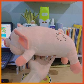 Gấu bông thú nhồi bông heo mắt híp khổng lồ chất liệu bông gòn cao cấp Size 45 -110 cm