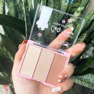 phấn bắt sáng 3 ô cat paws chân mèo