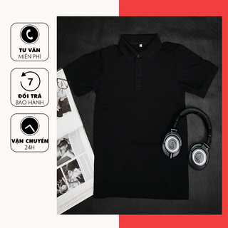 Áo Thun Polo Co giãn 4 Chiều - Đen