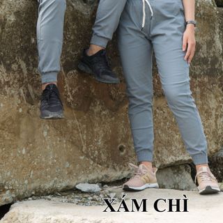 Quần jogger xám chì - kaki co giãn