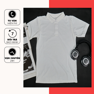Áo Thun Polo Co giãn 4 Chiều - Trắng