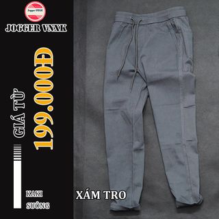 Quần kaki nam - ống côn, thời trang cao cấp [Xám Tro]