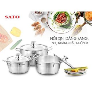 Bộ nồi inox Sato