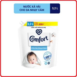 Nước Xả Vải Comfort Đậm Đặc Cho Da Nhạy Cảm 3.2L Túi giá sỉ