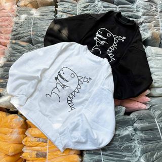 Áo Sweater tay phòng in khủng long