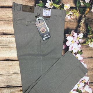 bigsize Quần kaki nam trung niên co giãn ống suông dưới 100kg