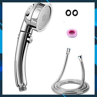 Đầu vòi sen áp suất cao có nút tắt / mở + dây inox 1.5m bạc 20 giá sỉ