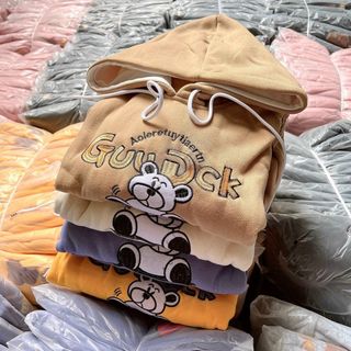 ÁO KHOÁC HOODIE NỈ GẤU KUTE