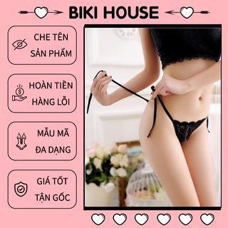 Đồ lót sexy lọt khe buộc dây khiêu gợi quần lót nữ ren cột dây 2 bên đen đỏ trắng quyến rũ BIKI HOUSE T305 - HCM giá sỉ