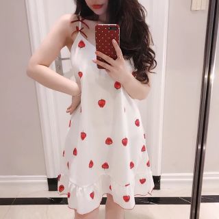 Váy ngủ 2 dây cotton kèm bịt mắt