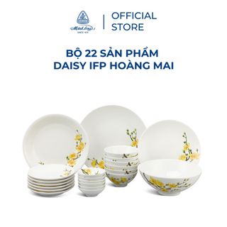 Bộ chén dĩa sứ Minh Long 22 sản phẩm - Daisy IFP - Hoàng Mai giá sỉ