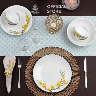 Bộ chén dĩa sứ Minh Long 22 sản phẩm - Daisy IFP - Hoàng Mai