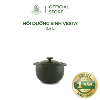 Nồi sứ dưỡng sinh Minh Long - Vesta 0.4 L + nắp dùng cho bếp gas, bếp hồng ngoại, không dùng cho bếp từ giá sỉ