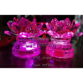 Đèn Thờ Sen Pha Lê Mini Cao 11cm giá sỉ