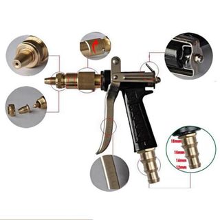 Vòi đồng xịt rửa xe tăng áp lực, Vòi xịt tăng áp phun nước cực mạnh 206236 tặng đai