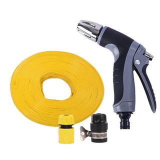 Bộ dây và vòi xịt tăng áp rửa xe tưới cây 206817 20M (cút nhựa nối đen 712-2) [SKM]