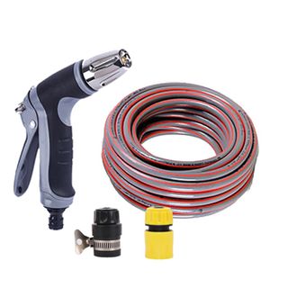 Bộ dây và vòi xịt tăng áp rửa xe tưới cây 206817 20M (cút nhựa nối đen 712-2) [SKM]