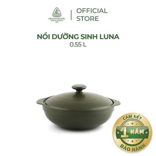 Nồi sứ dưỡng sinh Minh Long - Luna 0.55 L + nắp dùng cho bếp gas, bếp hồng ngoại, không dùng cho bếp từ giá sỉ