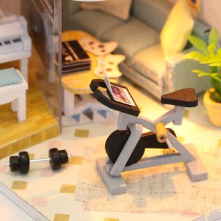 Mô hình ngôi nhà Shining Star đồ chơi lắp gáp gỗ trang trí 3D handmade M041 có đèn