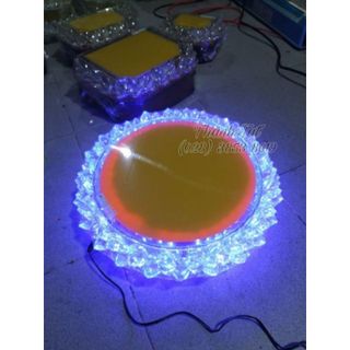 Đế Sen Pha Lê Tròn Led Đổi Màu 23cm giá sỉ