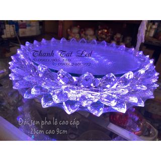 Đế sen Pha Lê Cao Cấp 23cm đế cao 9cm