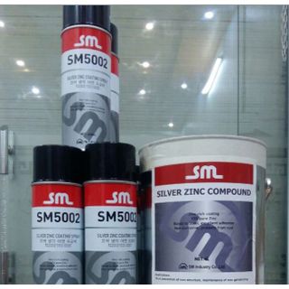Sơn xịt mạ kẽm SM-5002 420ml Nurichem Hàn Quốc - SM5002 420ml