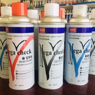 Bộ 3 SẢN PHẨM HÓA CHẤT KIỂM TRA VẾT NỨT MỐI HÀN MEGACHECK NABAKEM (3 chai).