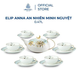 Combo Trung Thu Minh Long: Bộ trà - Hũ trà An Nhiên Minh Nguyệt (combo 2) kèm hộp và túi quà tặng sang trọng