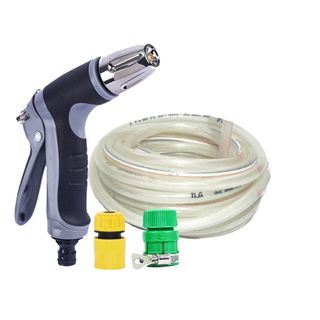 [SKM] Tưới cây rửa xe Bộ dây và vòi xịt tăng áp lực nước 300% loại 30m cút nhựa,nối nhựa 206817