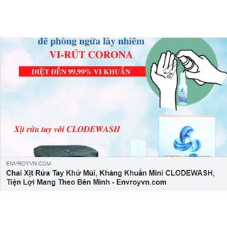 Chai xịt khử mùi mini đa năng công nghệ Nhật Bản CLODEWASH dung tích 50ml W02